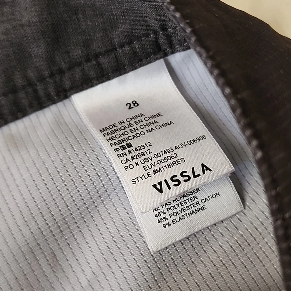 Vissla Boardshorts Black Size 28